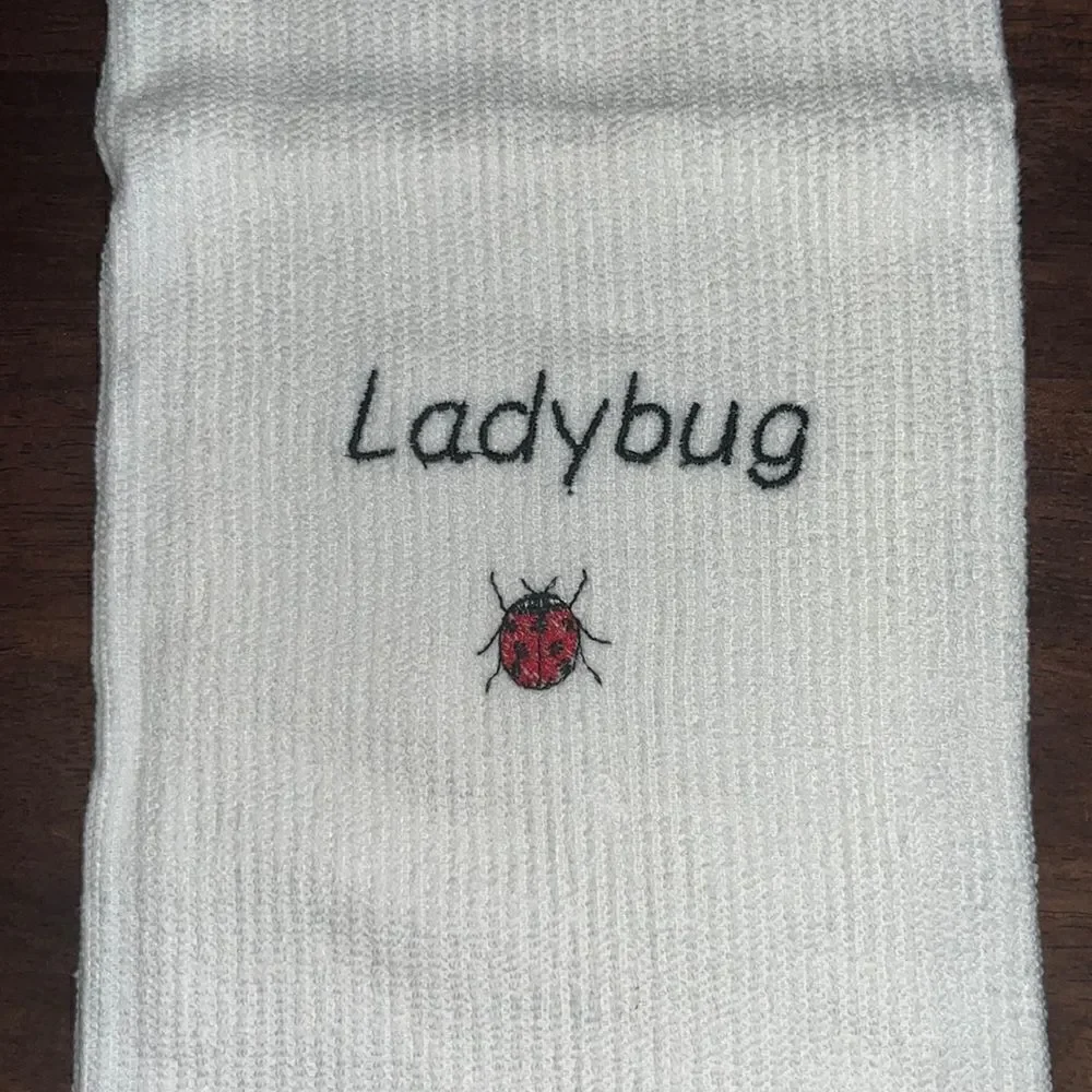 White Cotton Ladybug Kitchen Bar-Mop 18” by 16”